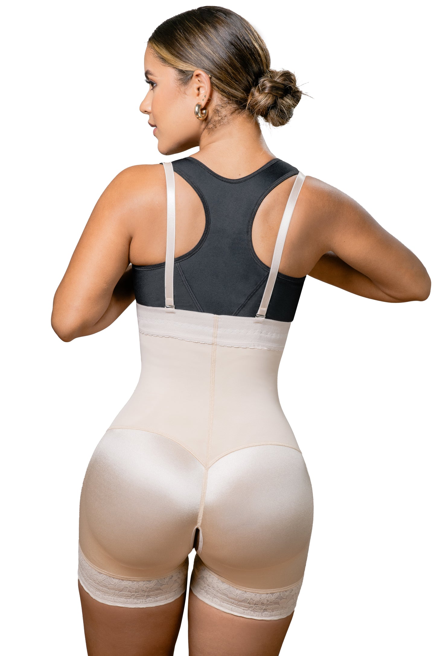 Open-Bust Strapless Short Body Shapewear